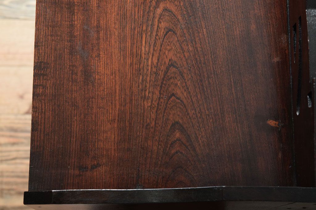 アンティーク家具　大正期　当時物色ガラス入りの高級品!和製アンティークの本箱(ブックケース)