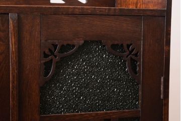 アンティーク家具　大正期　当時物色ガラス入りの高級品!和製アンティークの本箱(ブックケース)