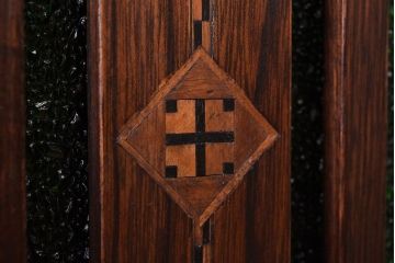 アンティーク家具　大正期　当時物色ガラス入りの高級品!和製アンティークの本箱(ブックケース)