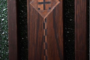 アンティーク家具　大正期　当時物色ガラス入りの高級品!和製アンティークの本箱(ブックケース)