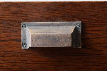 アンティーク家具　大正期　当時物色ガラス入りの高級品!和製アンティークの本箱(ブックケース)