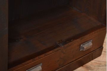 アンティーク家具　大正期　当時物色ガラス入りの高級品!和製アンティークの本箱(ブックケース)