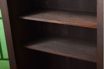 アンティーク家具　大正期　当時物色ガラス入りの高級品!和製アンティークの本箱(ブックケース)