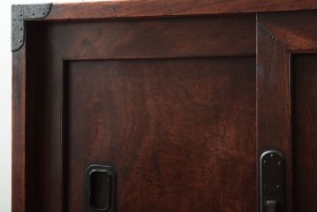 アンティーク家具　三方欅材!上質な和製アンティーク帳場箪笥