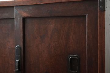 アンティーク家具　三方欅材!上質な和製アンティーク帳場箪笥