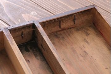 アンティーク雑貨　古民具・骨董　古い木製の味わい深い硯箱