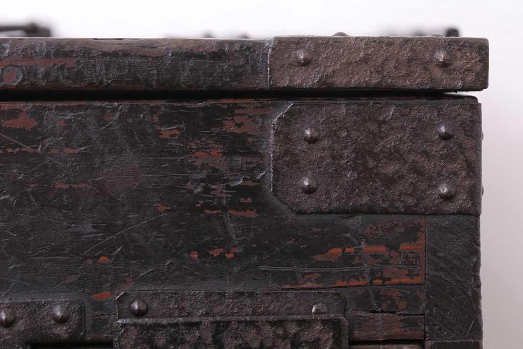 アンティーク雑貨　古民具・骨董　古い木製の味わい深い硯箱