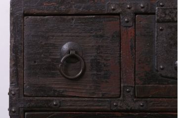 アンティーク雑貨　古民具・骨董　古い木製の味わい深い硯箱