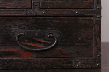 アンティーク雑貨　古民具・骨董　古い木製の味わい深い硯箱