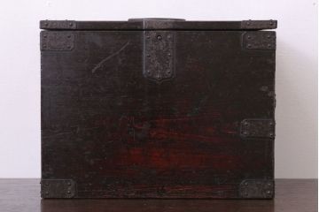 アンティーク雑貨　古民具・骨董　古い木製の味わい深い硯箱