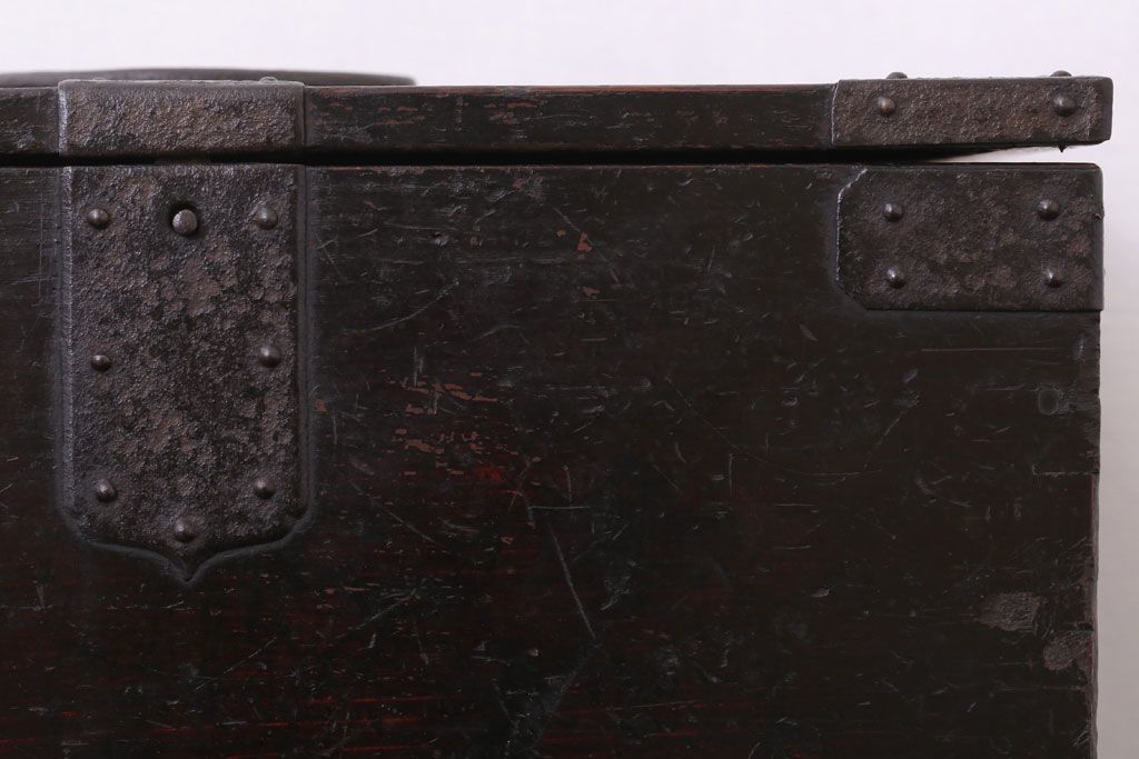 アンティーク雑貨　古民具・骨董　古い木製の味わい深い硯箱