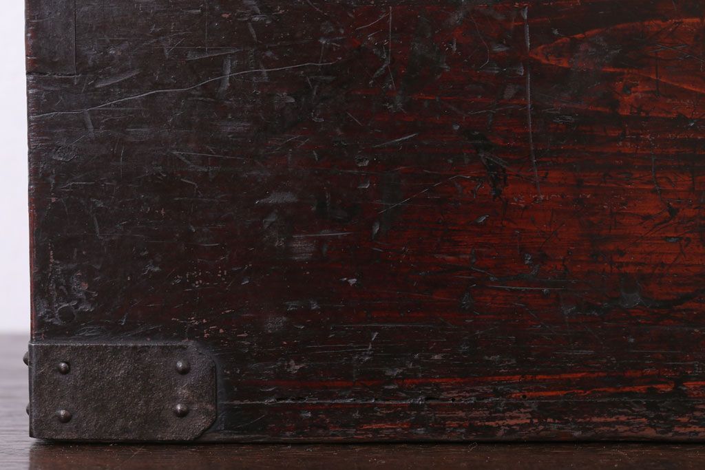 アンティーク雑貨　古民具・骨董　古い木製の味わい深い硯箱