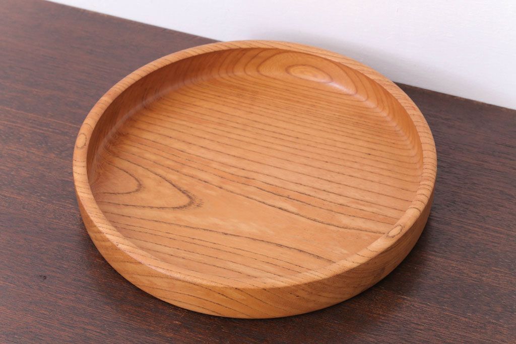 アンティーク雑貨　欅材製!木目の美しい和製アンティークのお盆