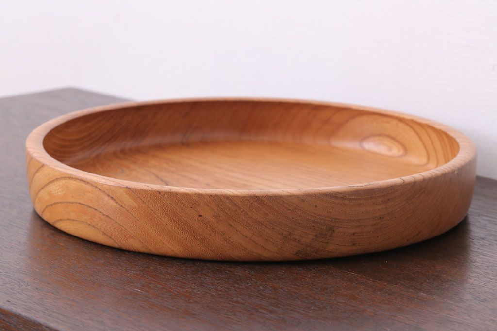 アンティーク雑貨　欅材製!木目の美しい和製アンティークのお盆