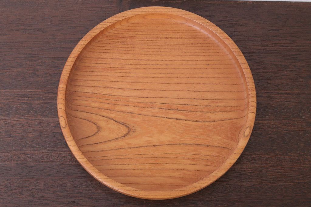 アンティーク雑貨　欅材製!木目の美しい和製アンティークのお盆