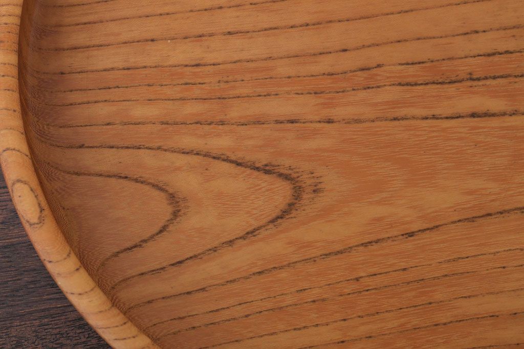 アンティーク雑貨　欅材製!木目の美しい和製アンティークのお盆