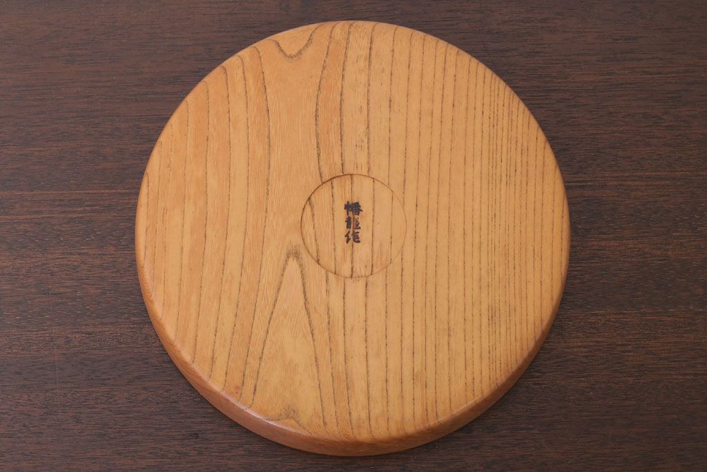 アンティーク雑貨　欅材製!木目の美しい和製アンティークのお盆