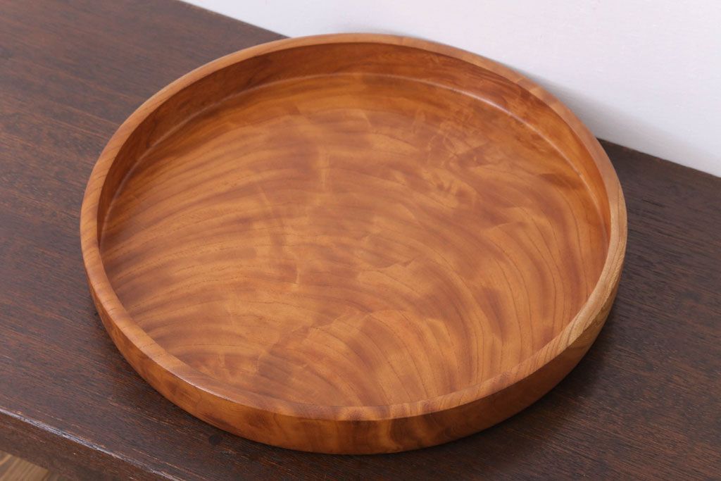 アンティーク雑貨　和製アンティーク　欅材製!杢目が美しいお盆