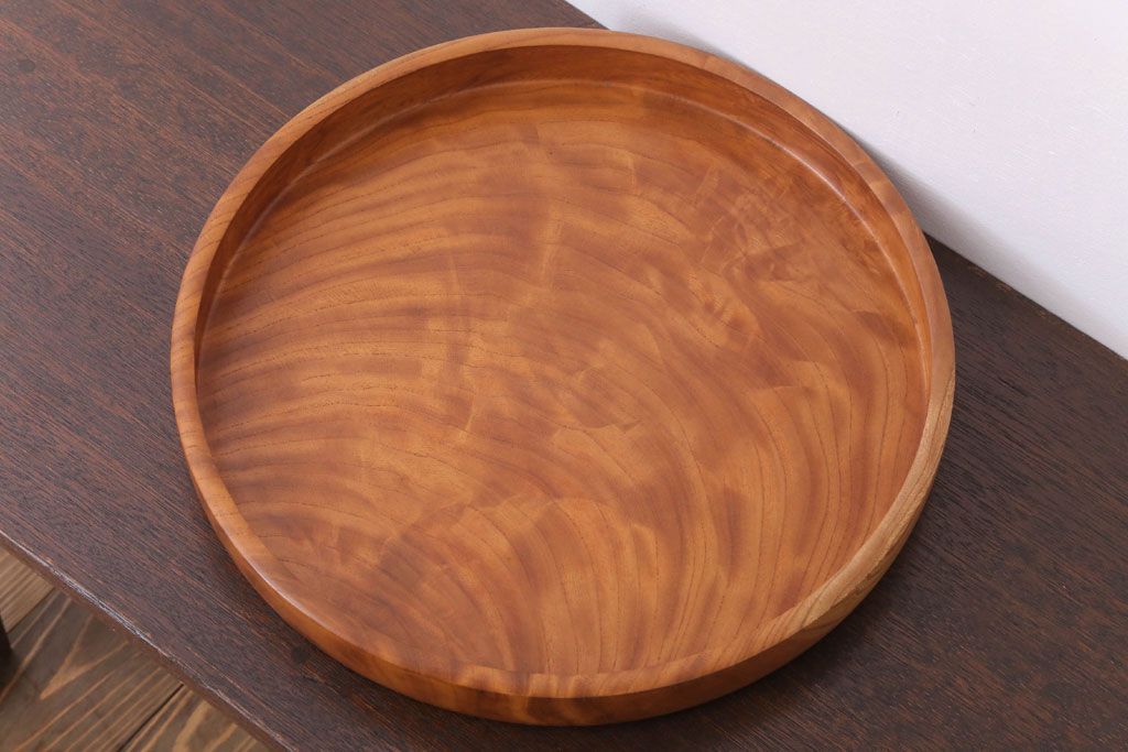 アンティーク雑貨　和製アンティーク　欅材製!杢目が美しいお盆