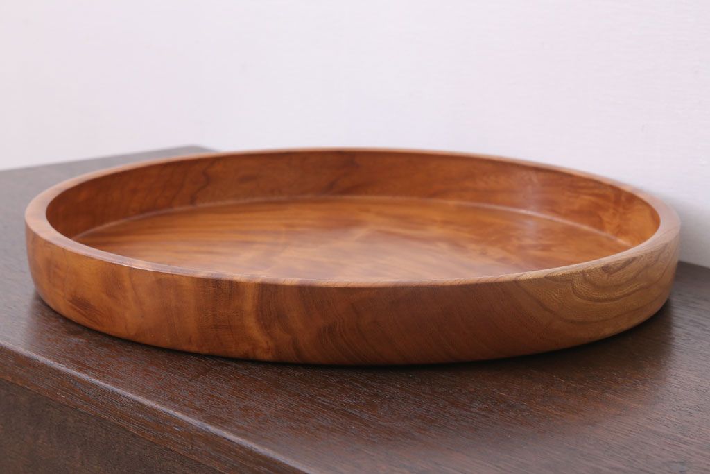 アンティーク雑貨　和製アンティーク　欅材製!杢目が美しいお盆
