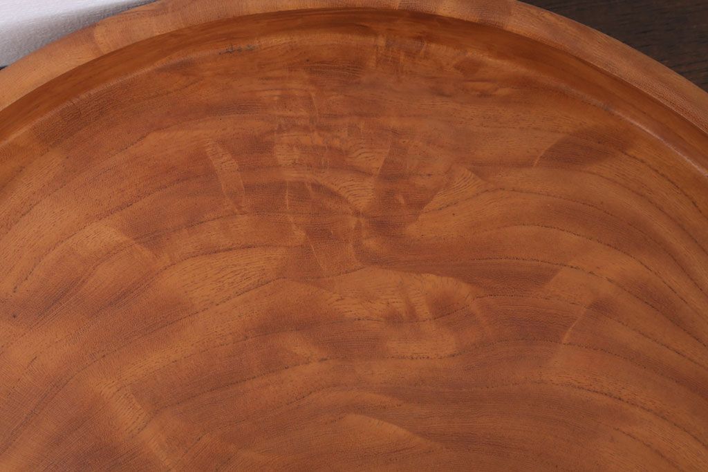 アンティーク雑貨　和製アンティーク　欅材製!杢目が美しいお盆