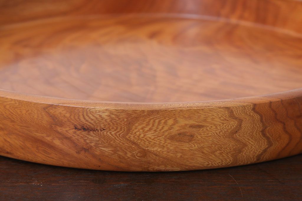 アンティーク雑貨　和製アンティーク　欅材製!杢目が美しいお盆