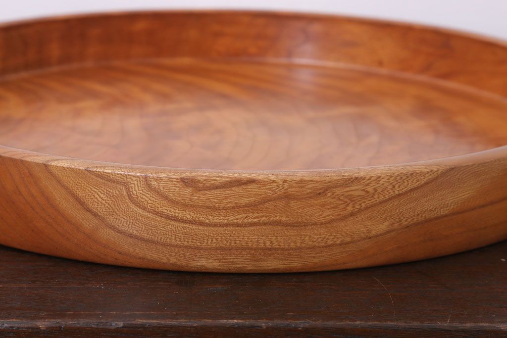 アンティーク雑貨　和製アンティーク　欅材製!杢目が美しいお盆
