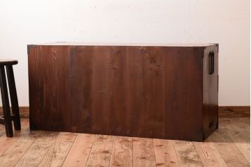 アンティーク家具　和製アンティーク　上質な二本松箪笥ローボード(衣装箪笥)