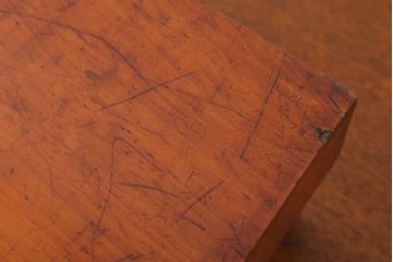 アンティーク雑貨　古い檜材のアンティーク小箱(木箱・小物収納箱)