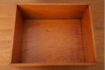 アンティーク雑貨　古い檜材のアンティーク小箱(木箱・小物収納箱)