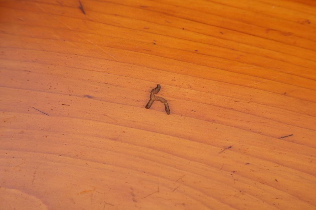 アンティーク雑貨　古い檜材のアンティーク小箱(木箱・小物収納箱)