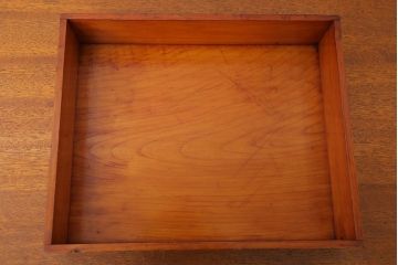 アンティーク雑貨　古い檜材のアンティーク小箱(木箱・小物収納箱)