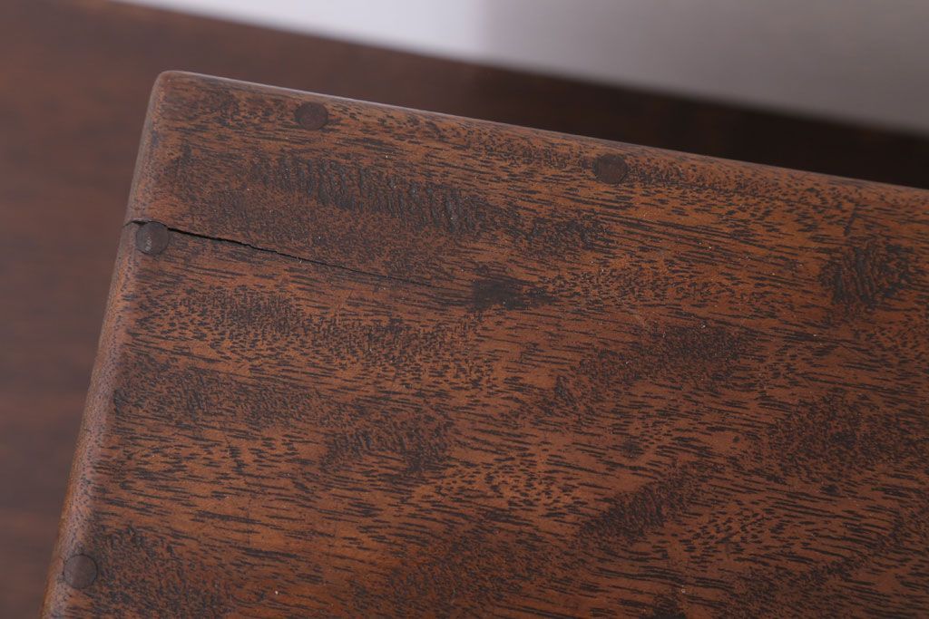 アンティーク雑貨　古い木製のアンティーク小箱(木箱・小物収納箱)