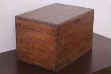 アンティーク雑貨　古い木製のアンティーク小箱(木箱・小物収納箱)