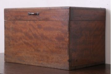 アンティーク雑貨　古い木製のアンティーク小箱(木箱・小物収納箱)