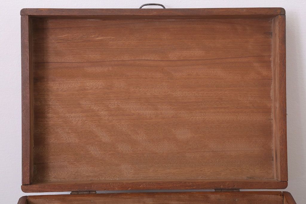 アンティーク雑貨　古い木製のアンティーク小箱(木箱・小物収納箱)