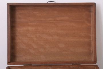 アンティーク雑貨　古い木製のアンティーク小箱(木箱・小物収納箱)