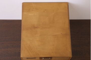 レトロ家具　ネームプレート付き!昭和レトロな3杯小引き出し