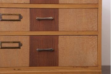 レトロ家具　ネームプレート付き!昭和レトロな3杯小引き出し