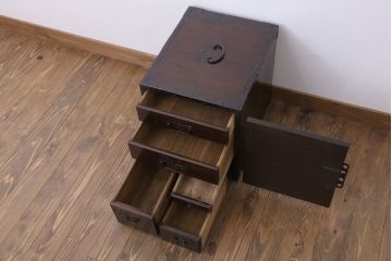 アンティーク家具　明治期　古民具・骨董　アンティーク船箪笥(掛硯型、懸硯型、舟箪笥)(1)