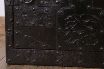 アンティーク家具　明治期　古民具・骨董　アンティーク船箪笥(掛硯型、懸硯型、舟箪笥)(1)