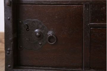 アンティーク家具　明治期　古民具・骨董　アンティーク船箪笥(掛硯型、懸硯型、舟箪笥)(1)