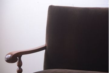 アンティーク家具　ナラ材製!2.5人掛けアンティークアームソファ