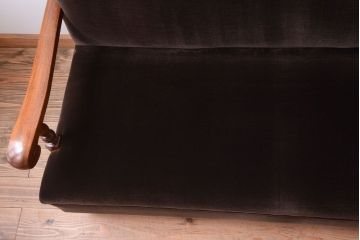 アンティーク家具　ナラ材製!2.5人掛けアンティークアームソファ