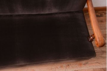 アンティーク家具　ナラ材製!2.5人掛けアンティークアームソファ