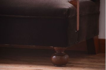 アンティーク家具　ナラ材製!2.5人掛けアンティークアームソファ