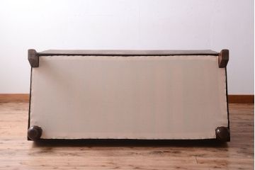 アンティーク家具　ナラ材製!2.5人掛けアンティークアームソファ