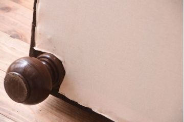 アンティーク家具　ナラ材製!2.5人掛けアンティークアームソファ