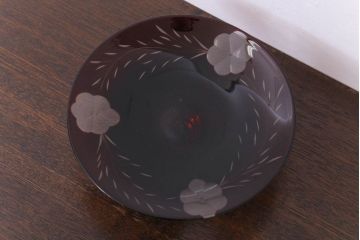 アンティーク雑貨　大正ロマン　古い切子ガラスコンポート(氷コップ)