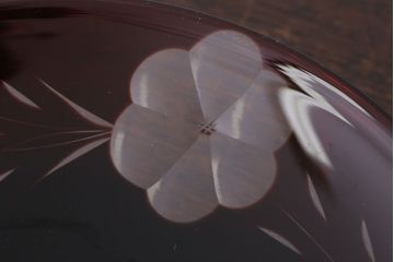 アンティーク雑貨　大正ロマン　古い切子ガラスコンポート(氷コップ)